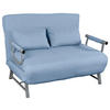 SCHLAFSOFA in Metall, Textil Blau  - Blau/Grau, Modern, Textil/Metall (127/95/78cm) - MID.YOU