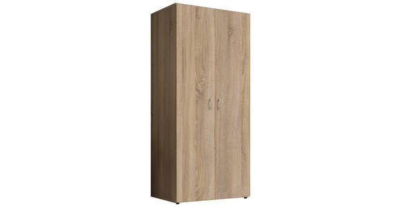 DREHTÜRENSCHRANK  in Sonoma Eiche  - Alufarben/Sonoma Eiche, KONVENTIONELL, Holzwerkstoff/Kunststoff (81/176/50,8cm) - Carryhome