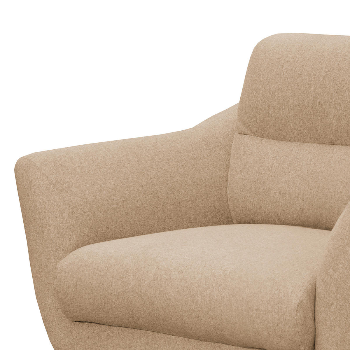 SESSEL in Webstoff Beige  - Beige/Schwarz, Design, Holz/Textil (92/87/88cm) - Livetastic