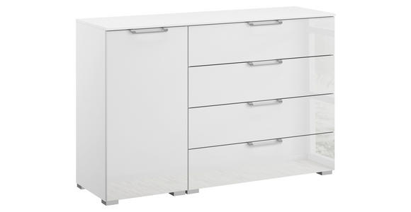 SIDEBOARD  120/81/42 cm 4 Schublade(n)  - Klar/Silberfarben, Design, Glas/Holzwerkstoff (120/81/42cm) - Novel