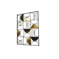 GARDEROBENPANEEL  in 5/76/101,5 cm  - Schwarz, Design, Metall (5/76/101,5cm) - MID.YOU