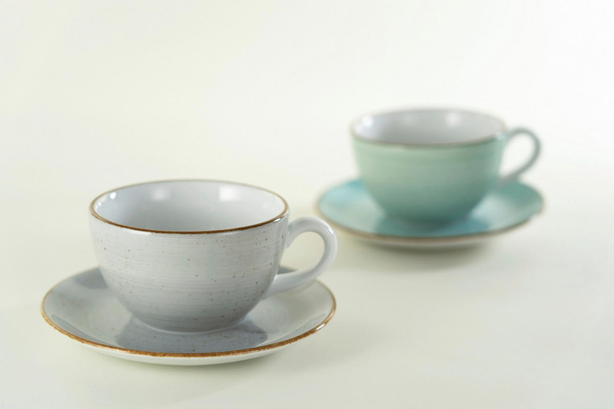 TASSENSET Vintage Nature 8-teilig  - Hellgrau, Basics, Keramik - Creatable