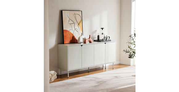SIDEBOARD  in 160/75/40 cm  - Seidengrau, Design, Holzwerkstoff/Metall (160/75/40cm) - Xora