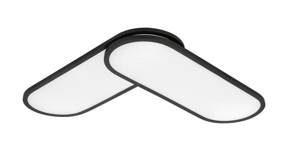 LED-PANEEL 111,4/25/7,1 cm  - Schwarz, Design, Kunststoff/Metall (111,4/25/7,1cm) - Novel