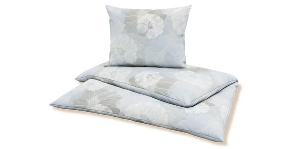 Bettwäsche Adelheid 140/200cm - Taupe/Blau, KONVENTIONELL, Textil (140/200cm) - Ombra