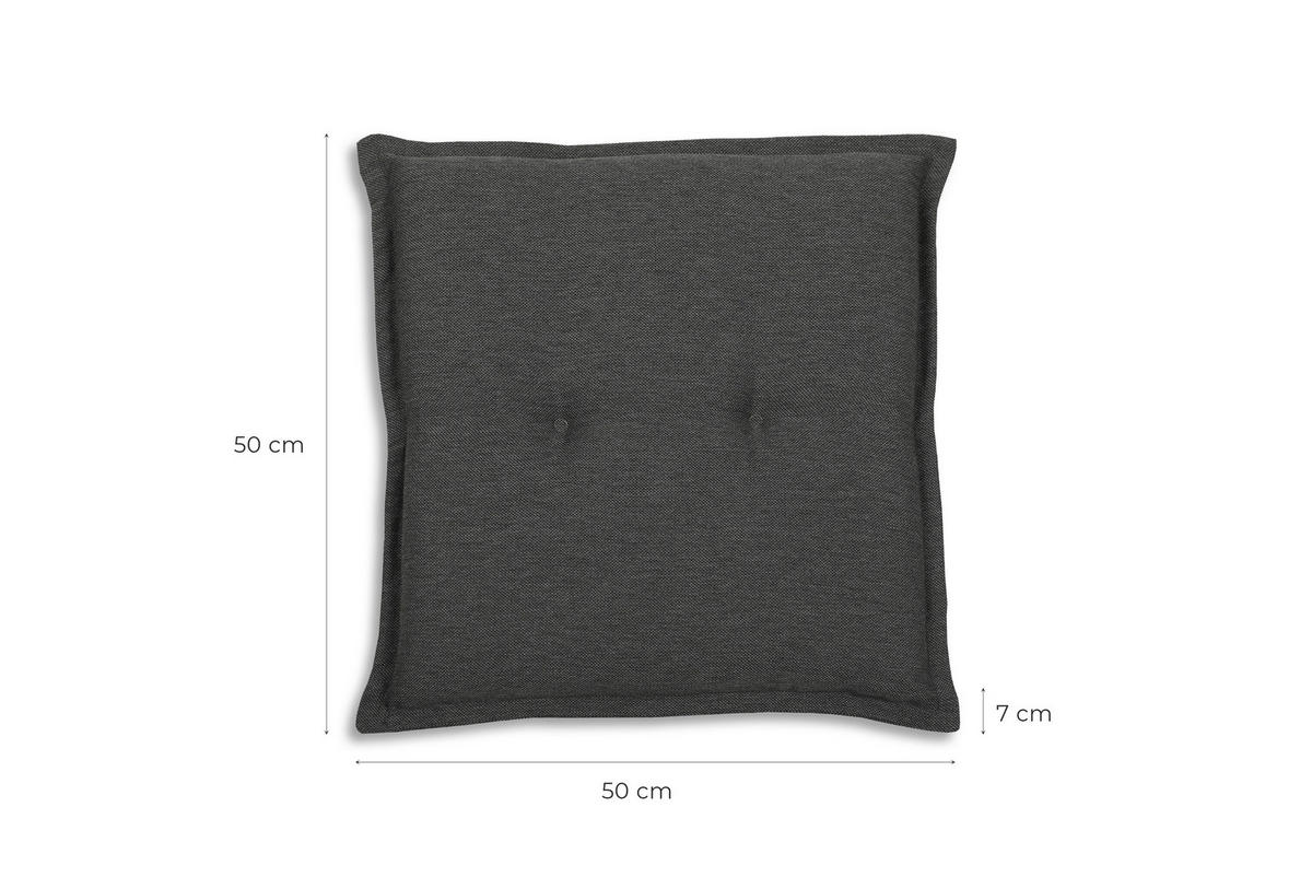 GARTENSITZKISSENSET Uni  - Anthrazit, Basics, Textil (50/7/50cm)