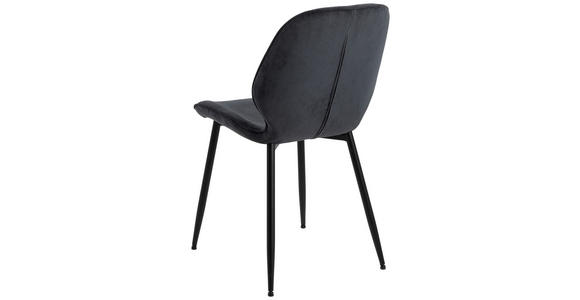 STUHL Cord Anthrazit - Anthrazit/Schwarz, Design, Textil/Metall (48/85/58cm) - Carryhome