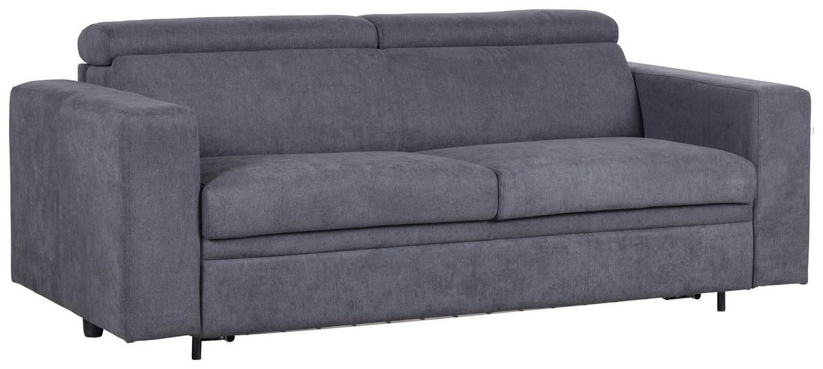 KANAPÉÁGY szürkéskék  - fekete/szürkéskék, Konventionell, műanyag/textil (206/82-100/101cm) - Venda