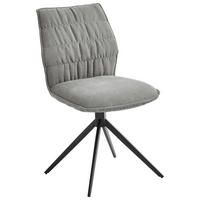 STUHL - Schwarz/Grau, Design, Textil/Metall (49/88/63cm) - Novel