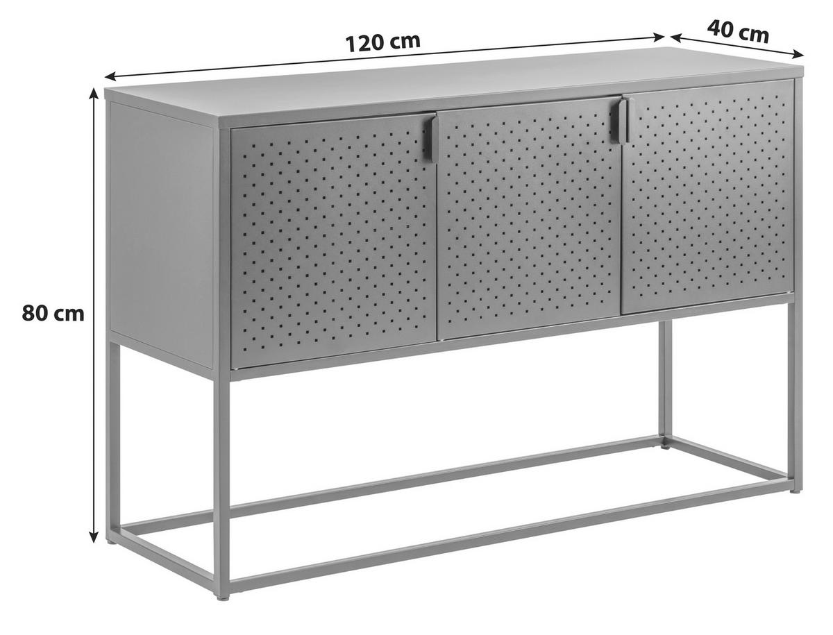 SIDEBOARD 120/80/40 cm  in Schwarz  - Schwarz, Trend, Metall (120/80/40cm) - MID.YOU