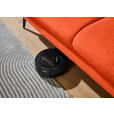 ECKSOFA in Chenille, Mikrofaser Orange  - Schwarz/Orange, Design, Textil/Metall (299/157cm) - Dieter Knoll