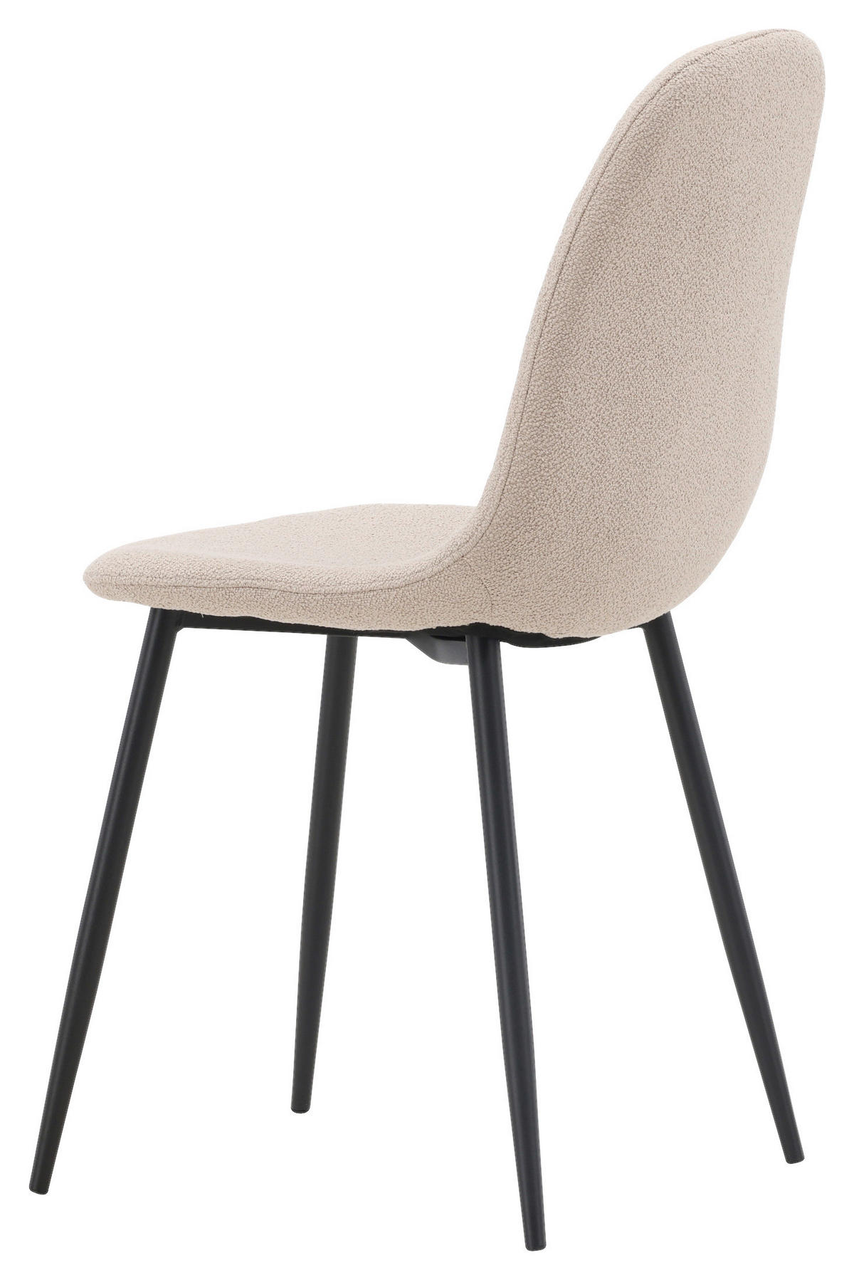 STOLSET 2 styck stål bouclé  - beige/svart, Design, metall/textil (45/90/52cm) - Livetastic
