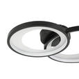 LED-DECKENLEUCHTE 55/35/8,5 cm   - Silberfarben/Schwarz, Design, Kunststoff/Metall (55/35/8,5cm) - Novel