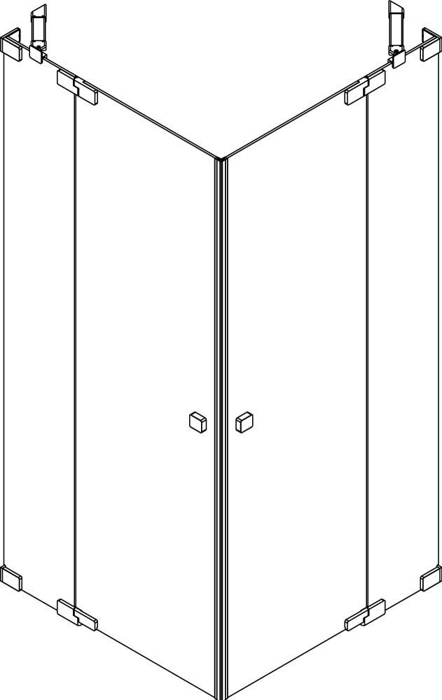 DUSCHKABINE 100/200/80 cm  in Chromfarben  - Chromfarben, MODERN, Glas/Metall (100/200/80cm) - Schöner Wohnen