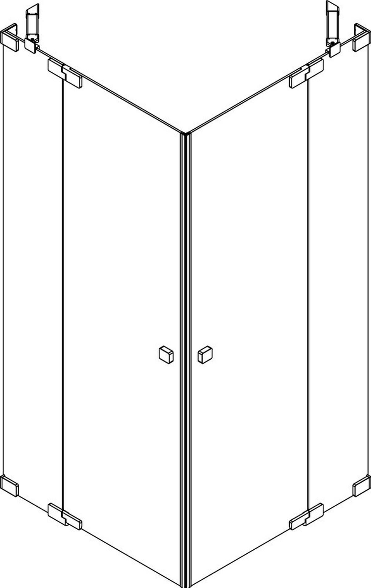 DUSCHKABINE 80/200/80 cm  in Chromfarben  - Chromfarben, MODERN, Glas/Metall (80/200/80cm) - Schöner Wohnen