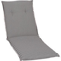 LIEGENAUFLAGE in Schwarz, Weiss Streifen  - Weiss/Schwarz, Basics, Textil (191/58/8cm) - Gardenson