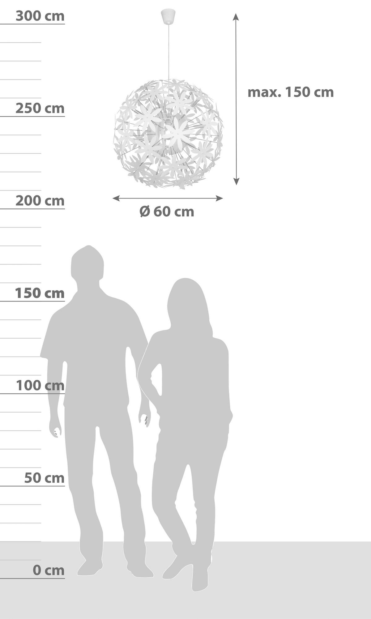 ZÁVĚSNÉ SVÍTIDLO, 60/60/150 cm  - Basics (60/60/150cm) - Globo
