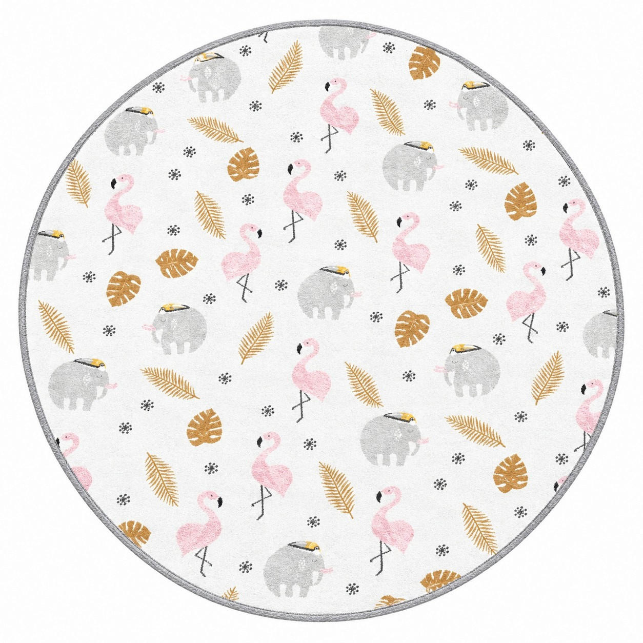 KINDERTEPPICH  Wohnzimmer 120/120 cm Beige rund  - Beige, Basics, Textil (120/120cm)