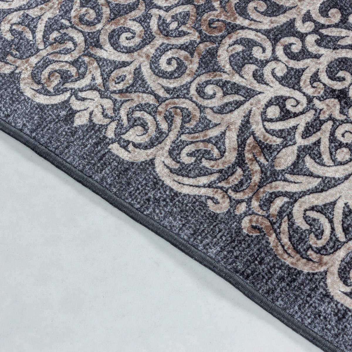 FLACHWEBETEPPICH 200/290 cm Fiesta Schwarz  - Schwarz, Design, Leder/Textil (200/290cm) - Novel