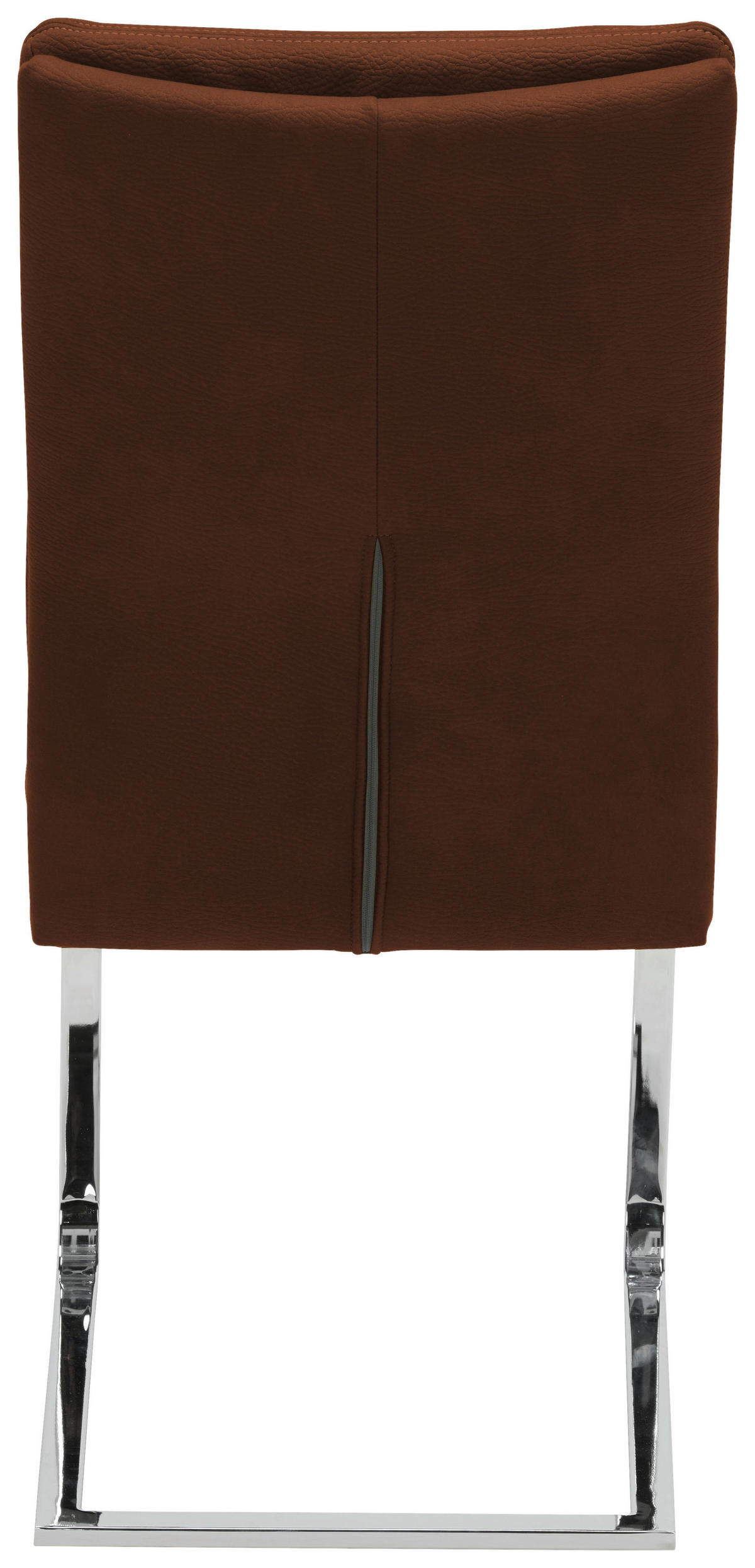 SCHWINGSTUHL  in Stahl Mikrofaser  - Chromfarben/Dunkelbraun, Design, Textil/Metall (47/100/64cm) - Novel