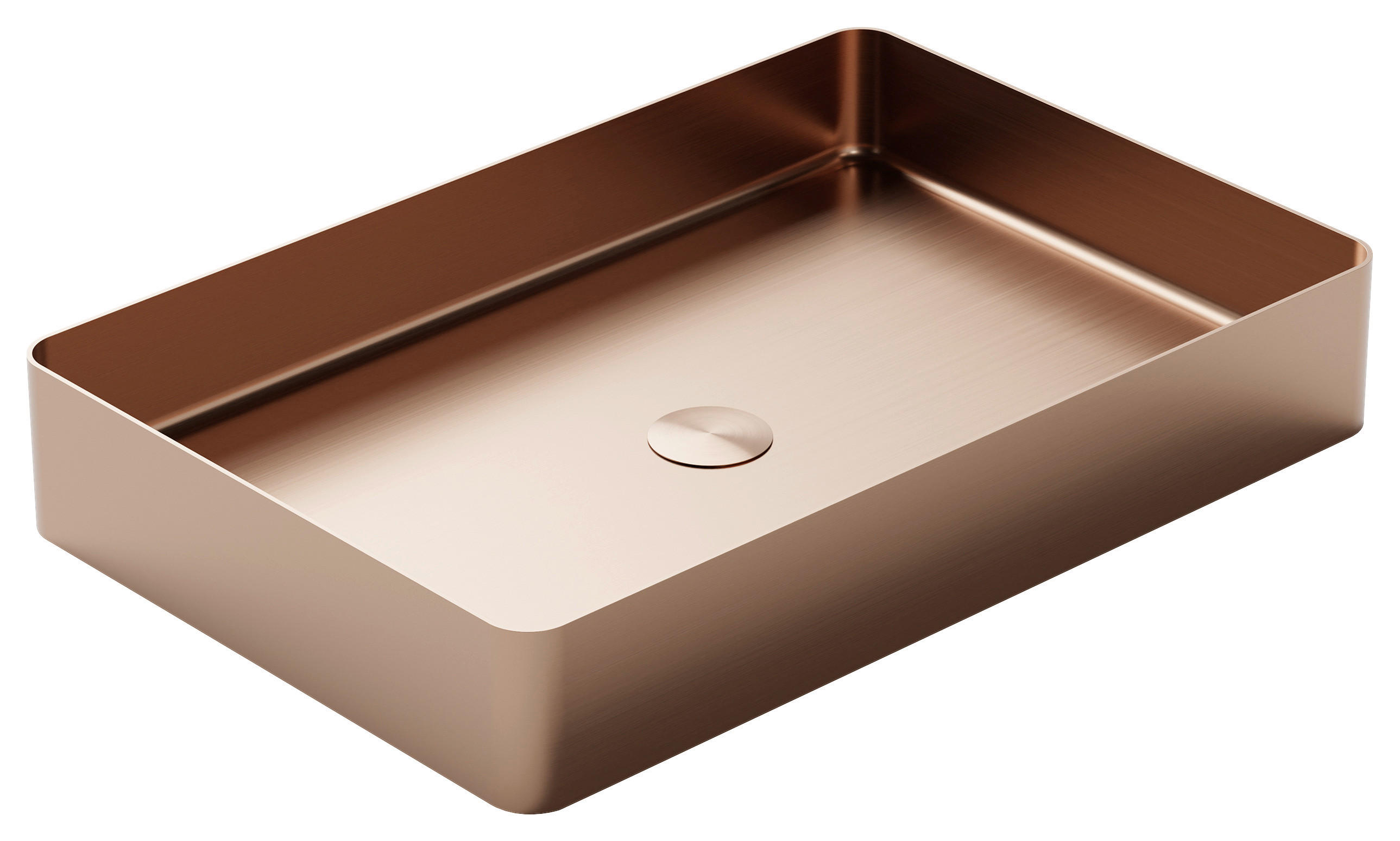 WASCHBECKEN 60/10/40 cm  - Roségold, MODERN, Metall (60/10/40cm)