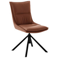 STUHL  automatische Rückholfunktion, Beinauswahl, Stoffauswahl, Typenauswahl, Sitzfläche 360° drehbar beschichtet  Schwarz, Rostfarben  - Rostfarben/Schwarz, Design, Textil/Metall (49/90/65cm) - Novel