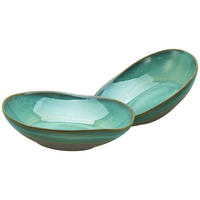 SCHÜSSELSET 2-teilig 22,5 cm   - Olivgrün, Trend, Keramik (22,5cm) - Creatable