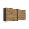 SIDEBOARD Mailand Set 1  in 158/73/33 cm  - Anthrazit/Schwarz, MODERN, Holzwerkstoff/Kunststoff (158/73/33cm) - MID.YOU