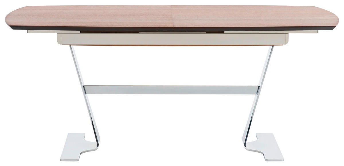 ESSTISCH in Holz, Metall, Holzwerkstoff 180-230/95/77 cm  - Chromfarben/Nussbaumfarben, Design, Holz/Holzwerkstoff (180-230/95/77cm) - Joop!