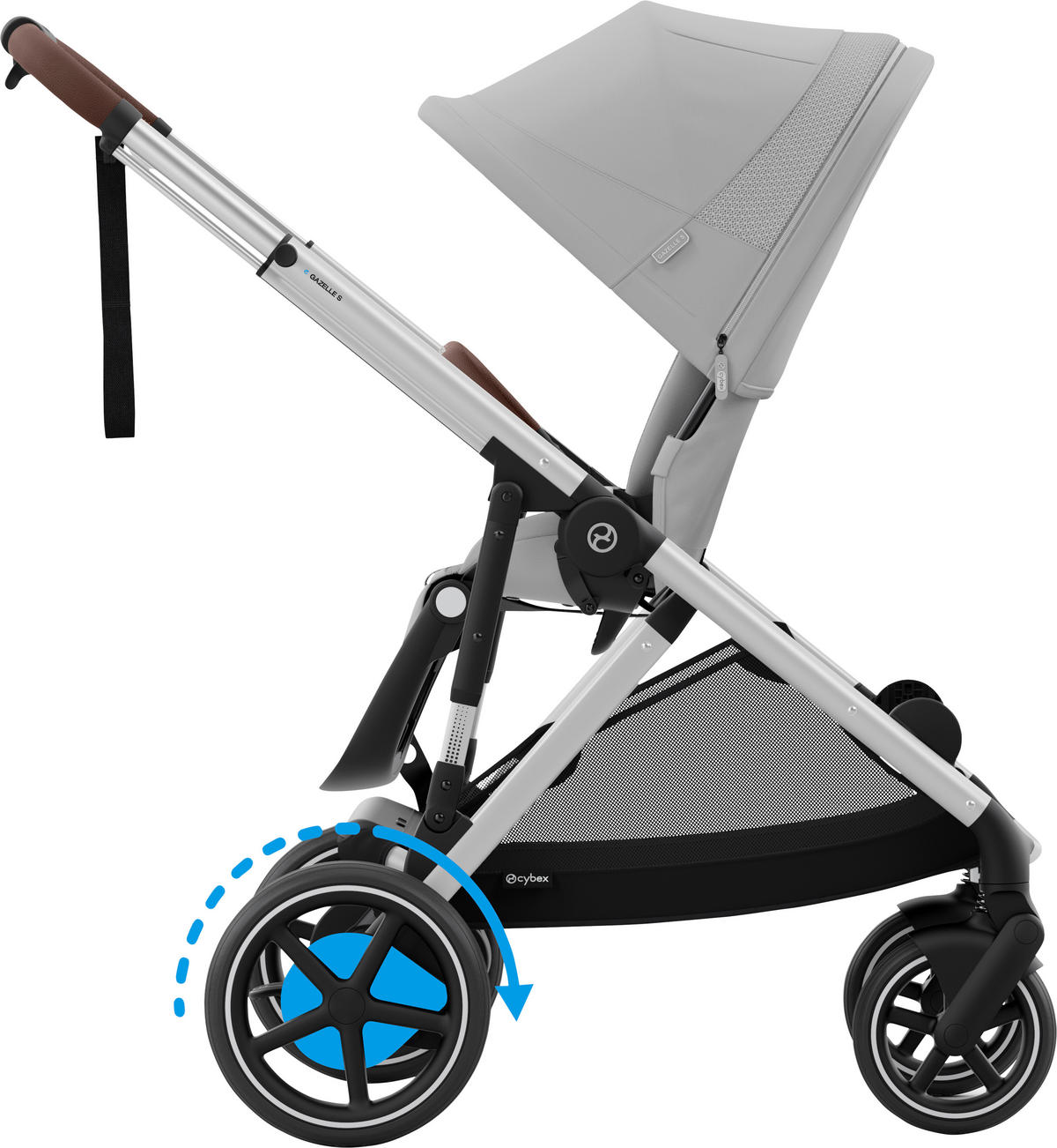 KINDERWAGEN EGAZELLE S  - Silberfarben/Grau, Design, Kunststoff/Metall (94.5/66/100cm) - Cybex