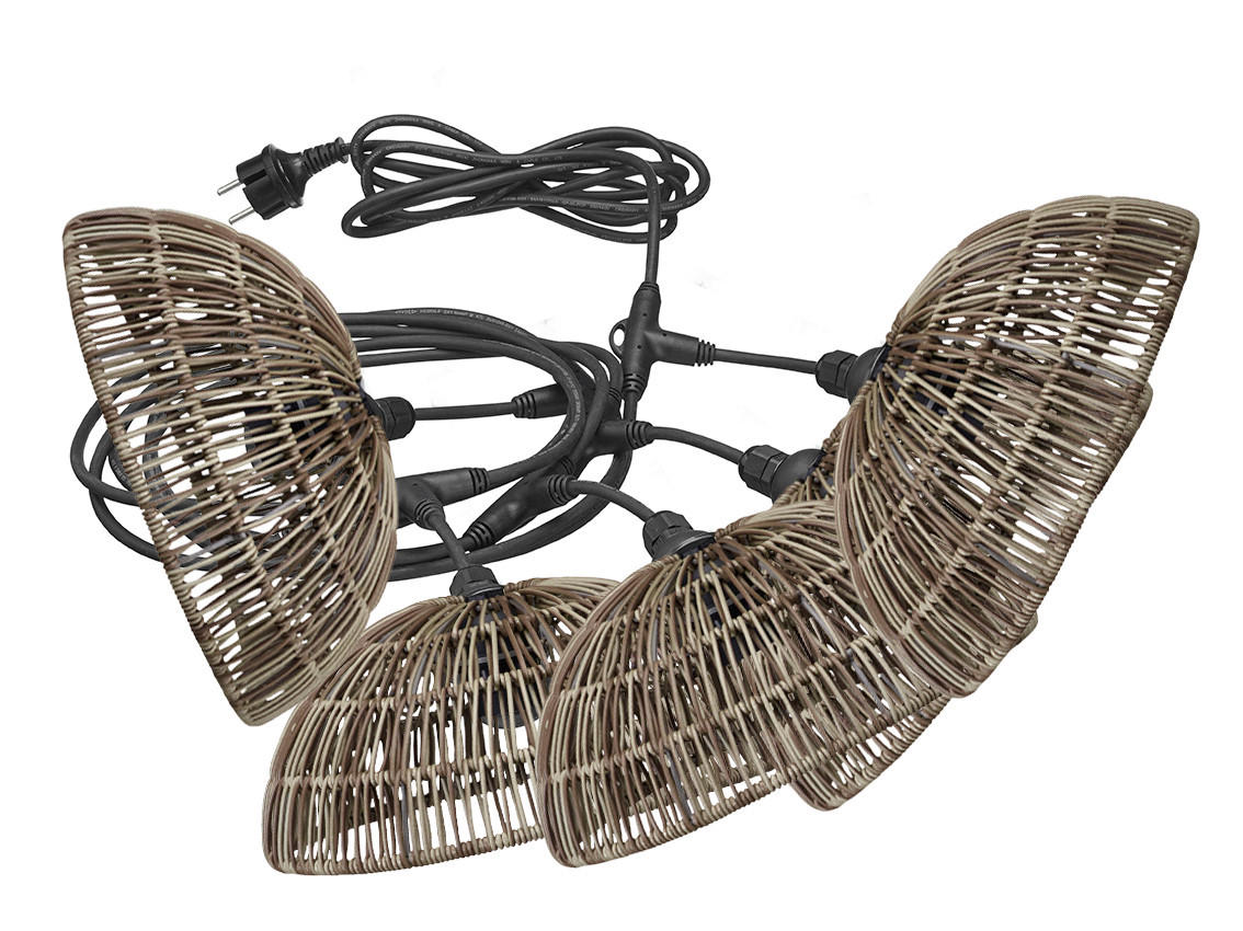 UTOMHUSLAMPA - naturfärgad, Klassisk, naturmaterial (30cm)