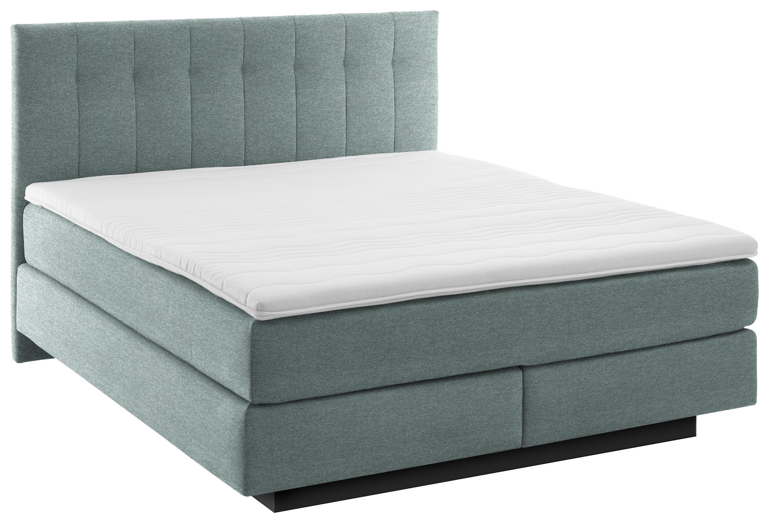 BOXSPRINGBETT 200/200 cm  in Hellgrau  - Hellgrau/Schwarz, Modern, Holzwerkstoff/Kunststoff (200/200cm) - Beldomo - Sleep