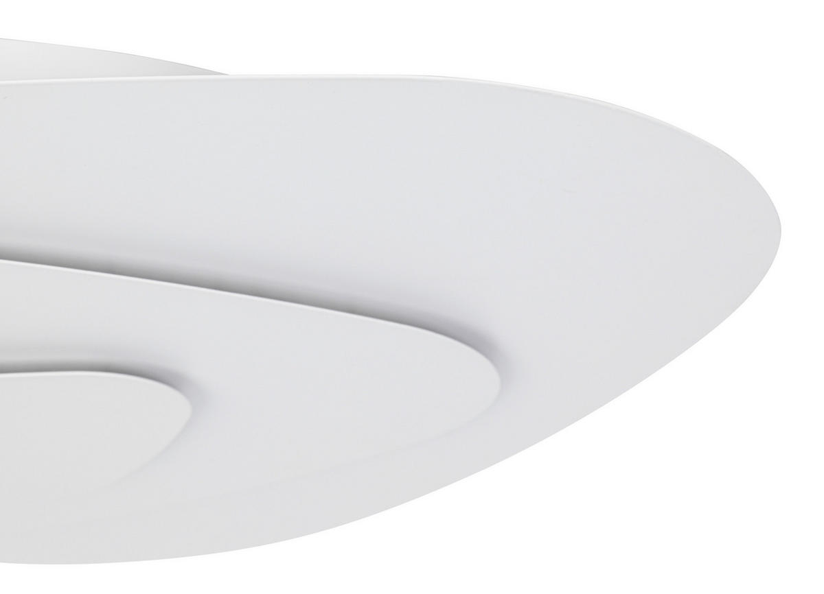 DECKENLEUCHTE    55/57,5/6,5 cm  - Weiß, Design, Kunststoff/Metall (55/57,5/6,5cm) - Collet's Monde