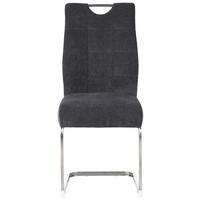 NIHAJNI STOL, kovina, tekstil siva  - barve kroma/siva, Design, kovina/tekstil (44/96/59cm) - Xora