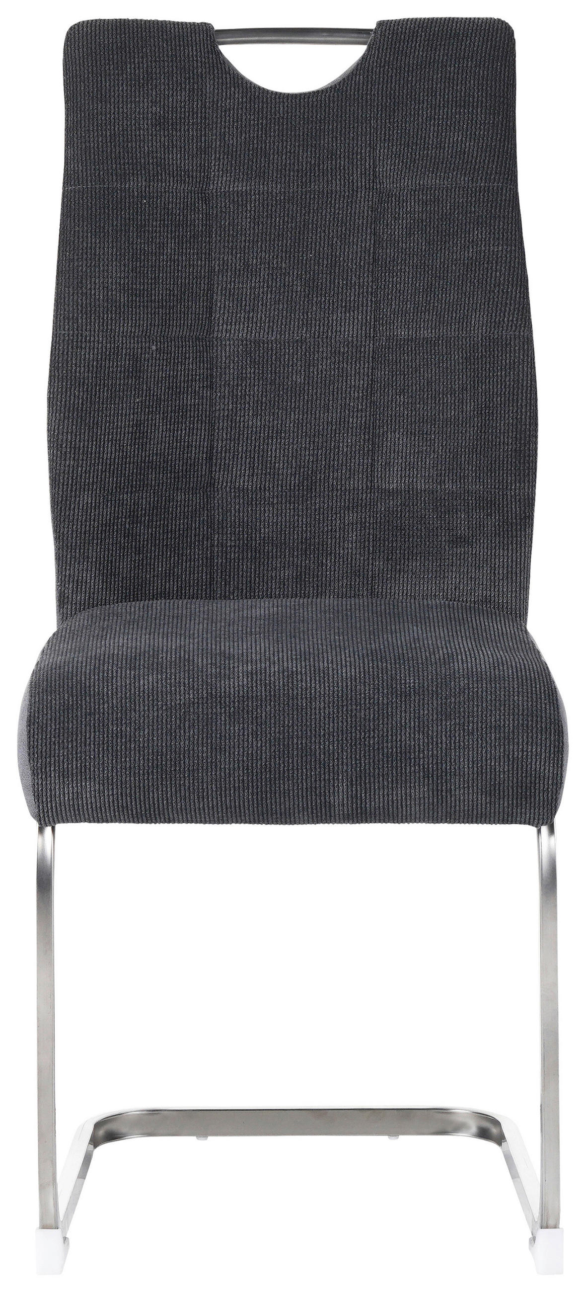 NIHAJNI STOL, kovina, tekstil siva  - barve kroma/siva, Design, kovina/tekstil (44/96/59cm) - Xora