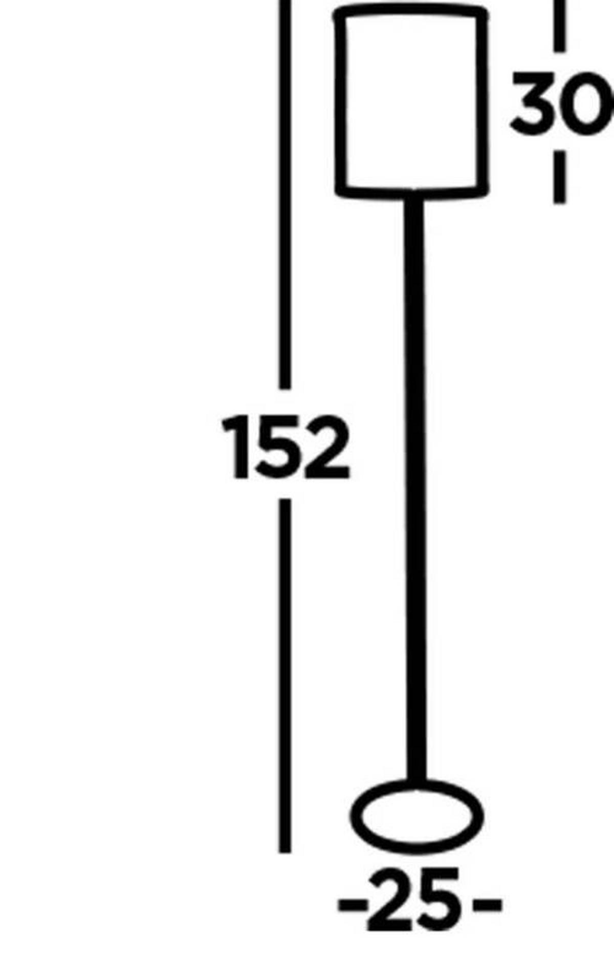 GOLVLAMPA Elise  25/152 cm   - klar/kromfärg, Lifestyle, metall/glas (25/152cm)