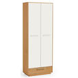 GARDEROBE 6-teilig  in 250/195/40 cm  - Eichefarben/Anthrazit, Design, Glas/Holz (250/195/40cm) - Novel