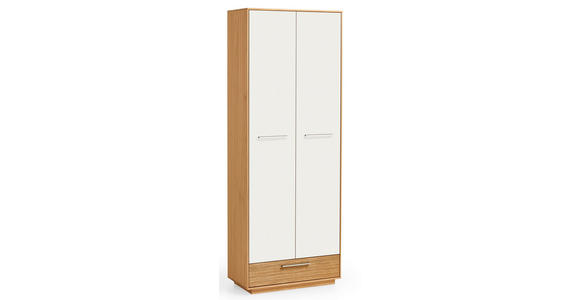 GARDEROBE 6-teilig in 250/195/40 cm - Eichefarben/Anthrazit, Design, Glas/Holz (250/195/40cm) - Novel