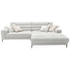 ECKSOFA in Flachgewebe Creme  - Creme/Schwarz, Design, Textil/Metall (296/207cm) - Dieter Knoll