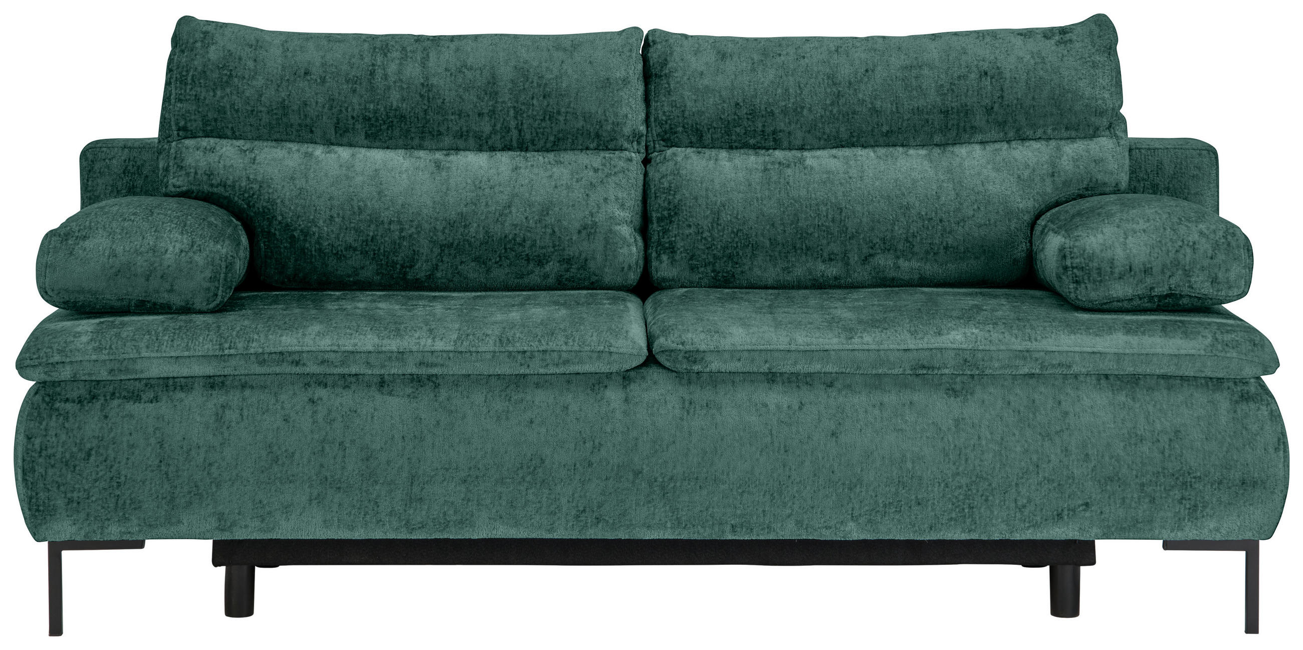 BOXSPRINGSOFA Webstoff Grün  - Schwarz/Grün, Design, Textil/Metall (202/93/100cm) - Novel