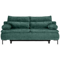 BOXSPRINGSOFA in Webstoff Grün  - Schwarz/Grün, Design, Textil/Metall (202/93/100cm) - Novel