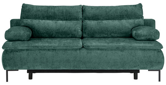 BOXSPRINGSOFA Webstoff Grün - Schwarz/Grün, Design, Textil/Metall (202/93/100cm) - Novel