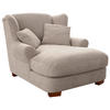 XXL-SESSEL in Flachgewebe Creme  - Creme, Romantik / Landhaus, Holz/Textil (120/101/142cm) - Sit & More