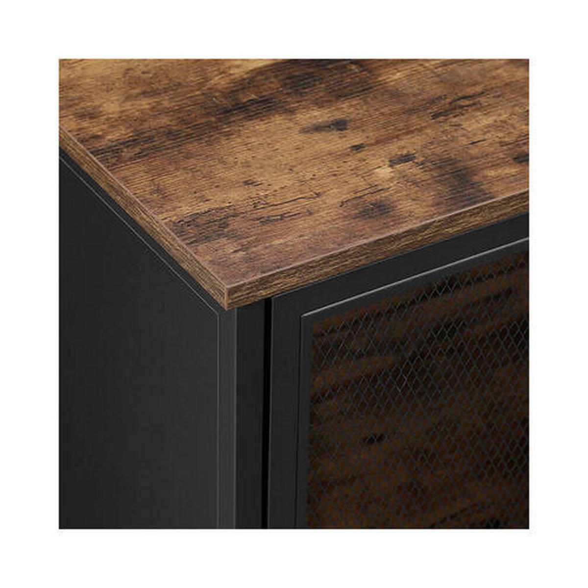 KOMMODE Braun, Schwarz  70/100/33 cm  - Schwarz/Braun, Trend, Holzwerkstoff/Metall (70/100/33cm) - Boxxx