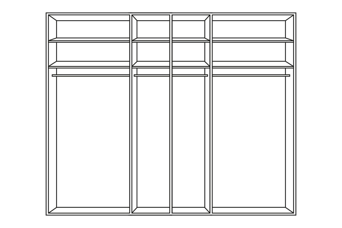  SCHWEBETÜRENSCHRANK 301,3/230,4/68 cm 2-türig  - Sandfarben/Eichefarben, Konventionell, Holz/Holzwerkstoff (301,3/230,4/68cm) - Dieter Knoll