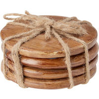 SADA PODLOŽIEK - viacfarebná, Basics, drevo (10/10/1cm)