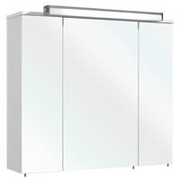 SPIEGELSCHRANK 80/72/20 cm  - Chromfarben/Weiss, Konventionell, Glas/Holzwerkstoff (80/72/20cm) - Xora