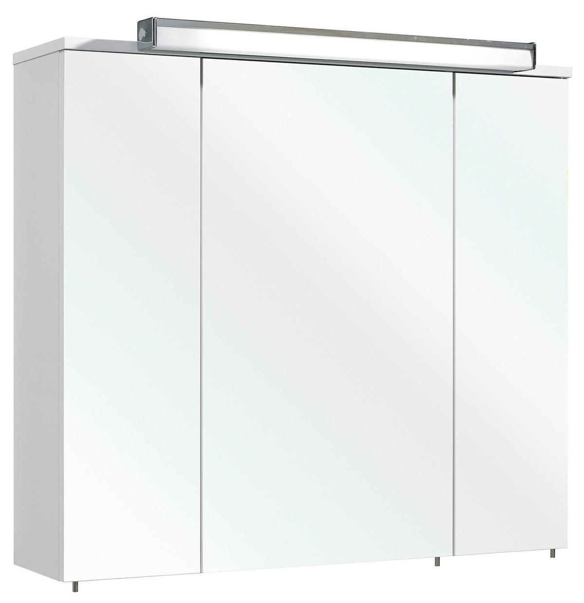 SPIEGELSCHRANK 80/72/20 cm  - Chromfarben/Weiss, Konventionell, Glas/Holzwerkstoff (80/72/20cm) - Xora