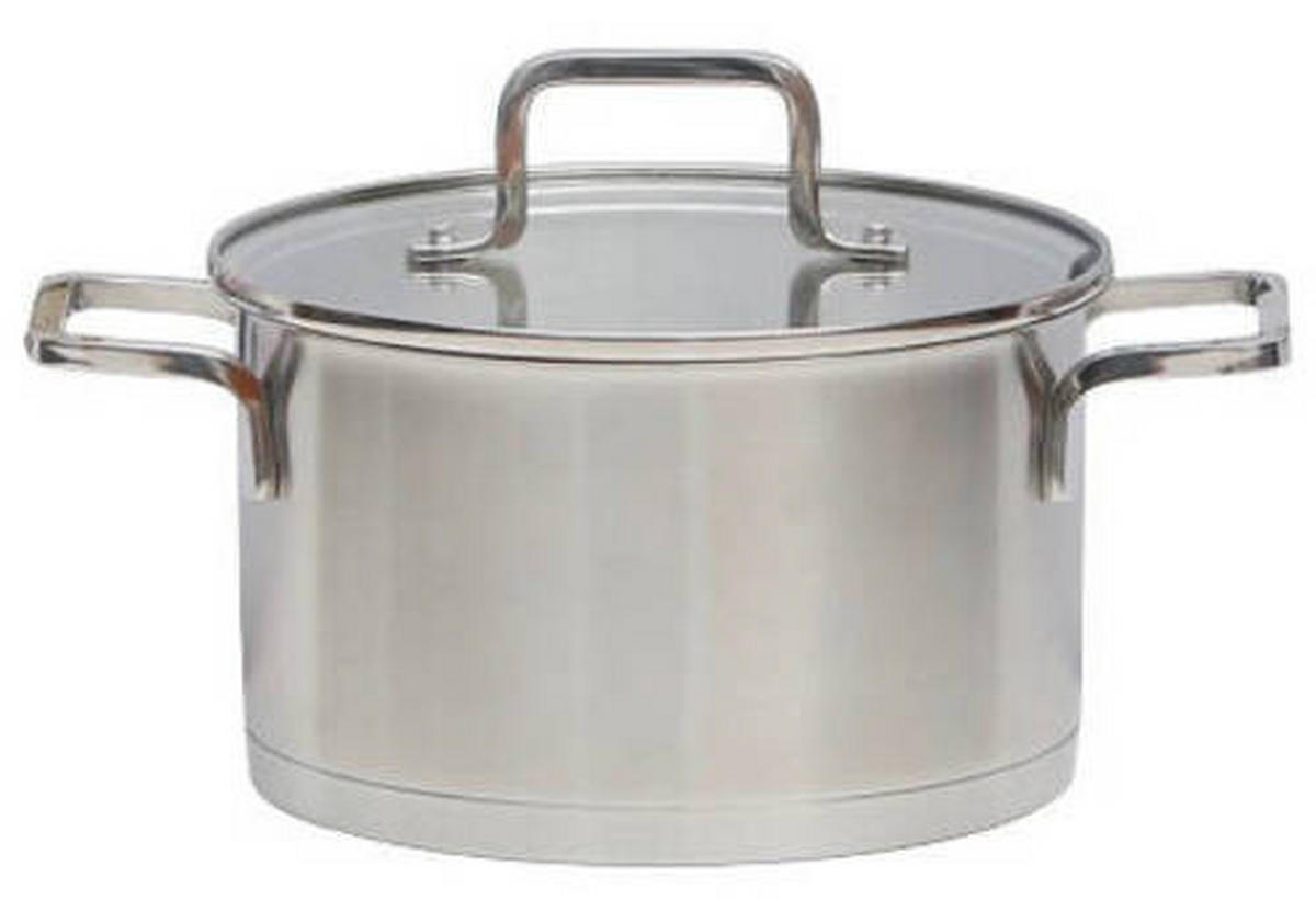 FLEISCHTOPF Topas 3,4 L  - Transparent/Silberfarben, Basics, Glas/Metall (20cm) - ELO