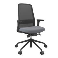 DREHSTUHL Blau, Grau, Schwarz  - Blau/Schwarz, MODERN, Kunststoff/Textil (70/103-115/70cm)